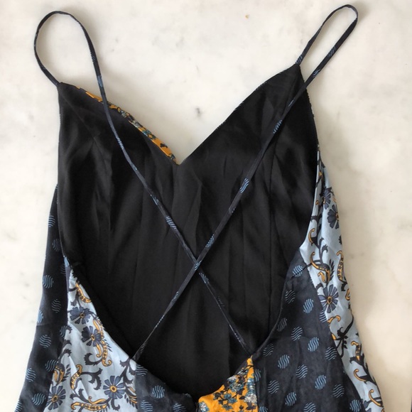 Topshop Mix Print Godet Midi Slip Dress - Picture 4 of 5